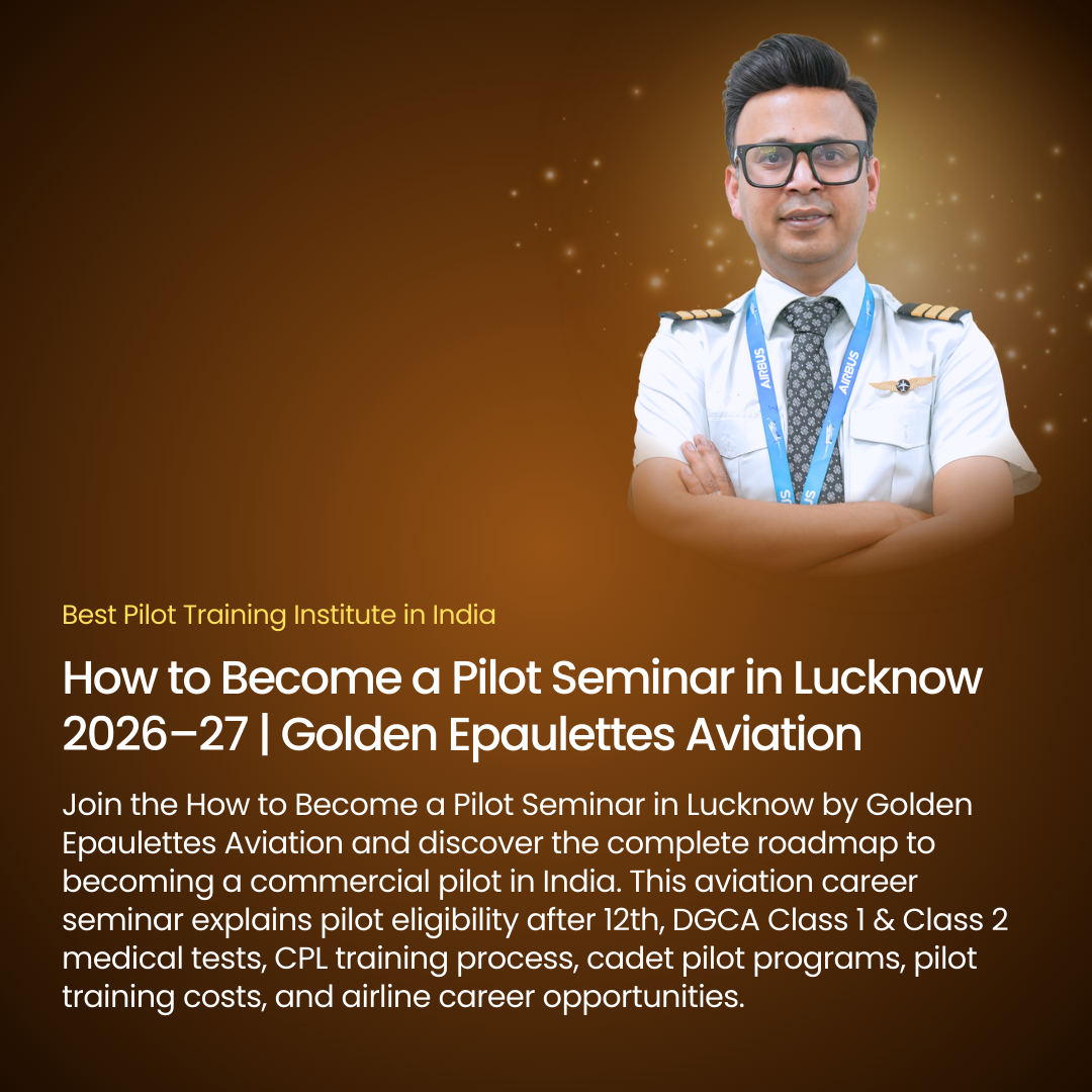 How to Become a Pilot Seminar in Lucknow 2026–27 | Golden Epaulettes Aviation
